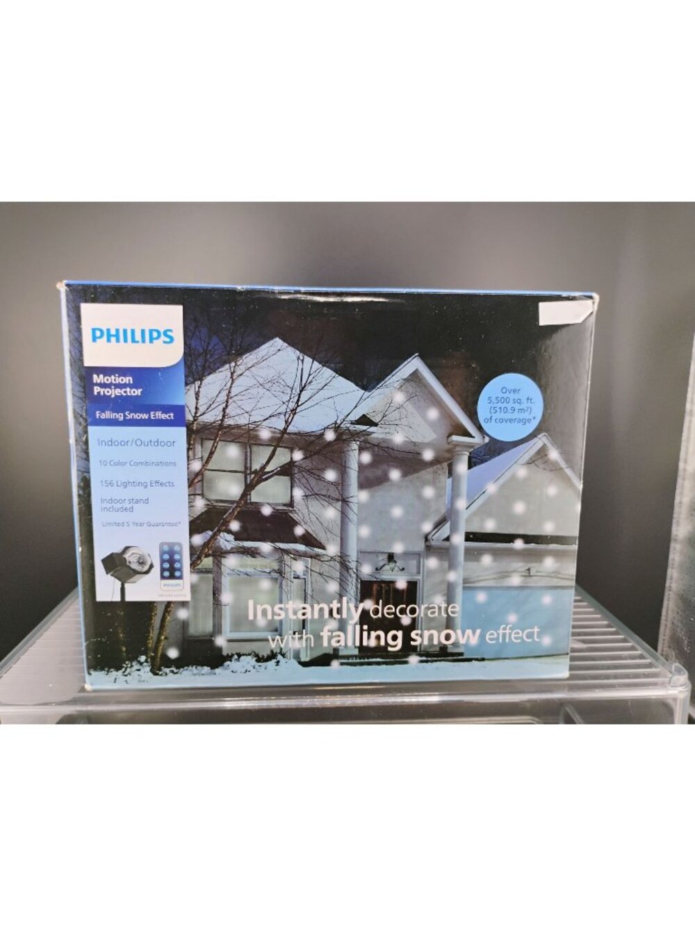 Philips Motion Projector Falling Snow 10 Color Lighting Effects